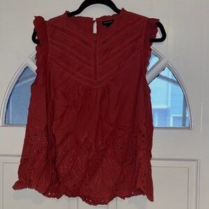 Brick orange/red Lace Blouse